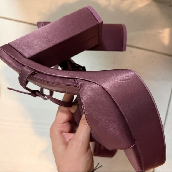 Zara Deep Burgundy Strappy Sandals - Picture 3 of 4